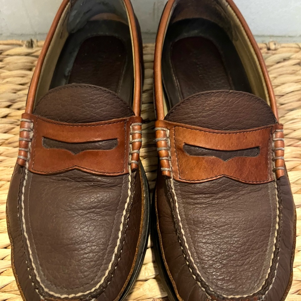 L.L. Bean‎ Two-Tone Brown Leather Loafers